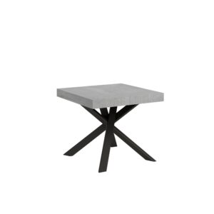 wohnli-moebel-suche-Ausziehtisch-90x90194-cm-in-Holzoptik-Zementgrau-Eisen Wohnli Möbelsuche - Ausziehtisch 90x90/194 cm in Holzoptik Zementgrau