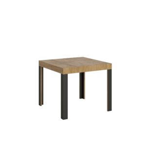 wohnli-moebel-suche-Ausziehtisch-90x90246-cm-in-Holzoptik-Eiche-Natur-Eisen Wohnli Möbelsuche - Ausziehtisch 90x90/246 cm in Holzoptik Eiche Natur