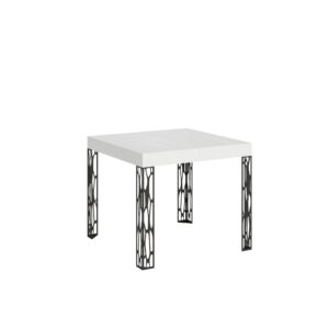 wohnli-moebel-suche-Ausziehtisch-90x90246-cm-in-Holzoptik-Esche-weiss-Eisen Wohnli Möbelsuche - Ausziehtisch 90x90/246 cm in Holzoptik Esche weiß
