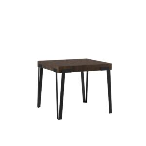 Wohnli Möbelsuche - Ausziehtisch 90x90/246 cm in Holzoptik Nussbaumbraun