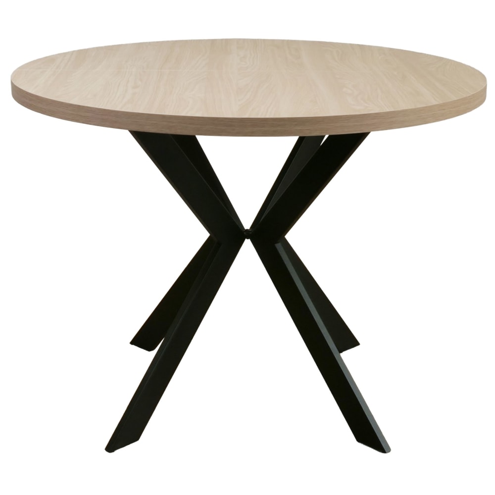 wohnli-moebel-suche-Ausziehtisch-Eiche-OptikSchwarz-100–180x100-cm Wohnli Möbelsuche - Ausziehtisch Eiche-Optik/Schwarz 100–180x100 cm