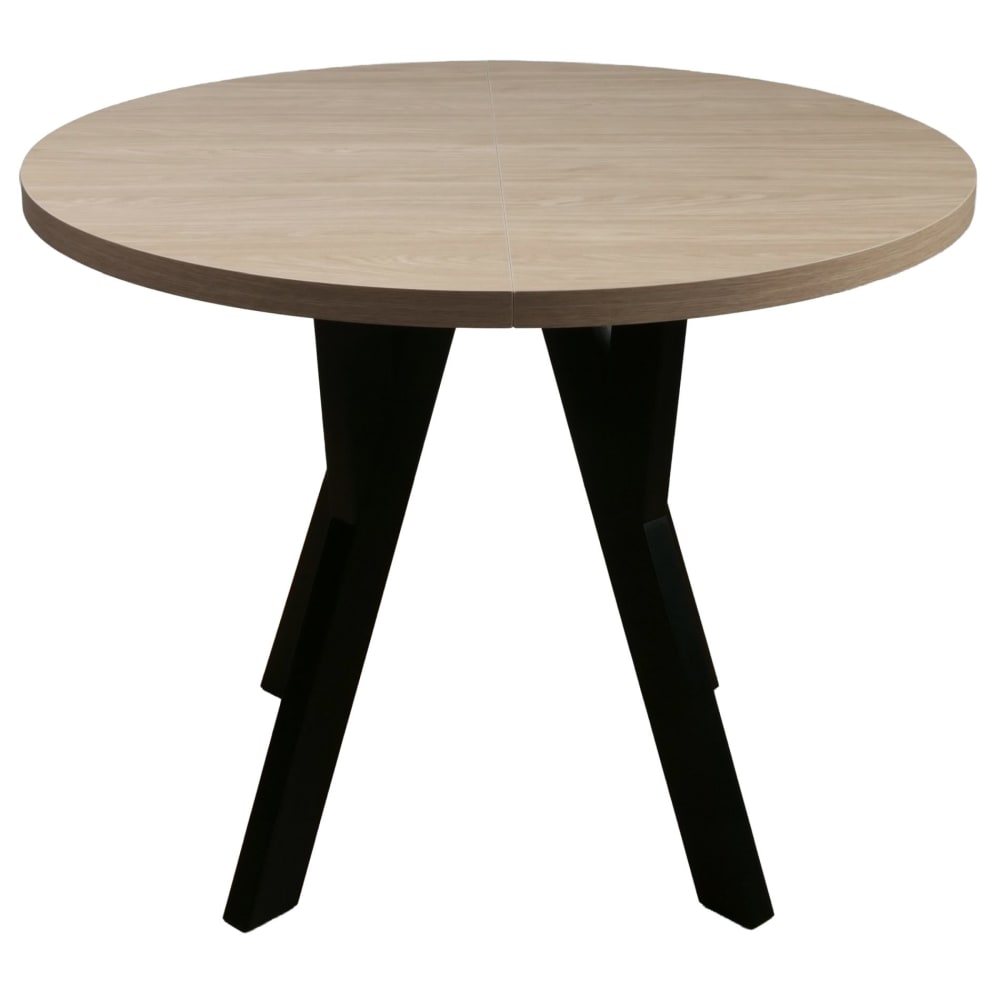 wohnli-moebel-suche-Ausziehtisch-Eiche-OptikSchwarz-100–180x100-cm Wohnli Möbelsuche - Ausziehtisch Eiche-Optik/Schwarz 100–180x100 cm