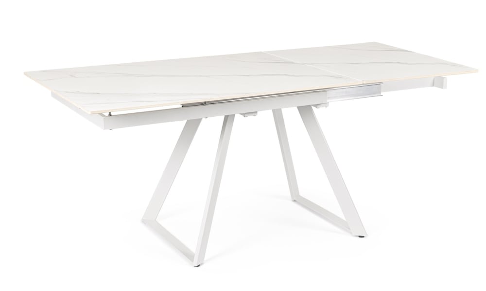 wohnli-moebel-suche-Ausziehtisch-mit-Steinzeugplatte-weissweiss-120180x90 Wohnli Möbelsuche - Ausziehtisch mit Steinzeugplatte weiß/weiß 120/180x90