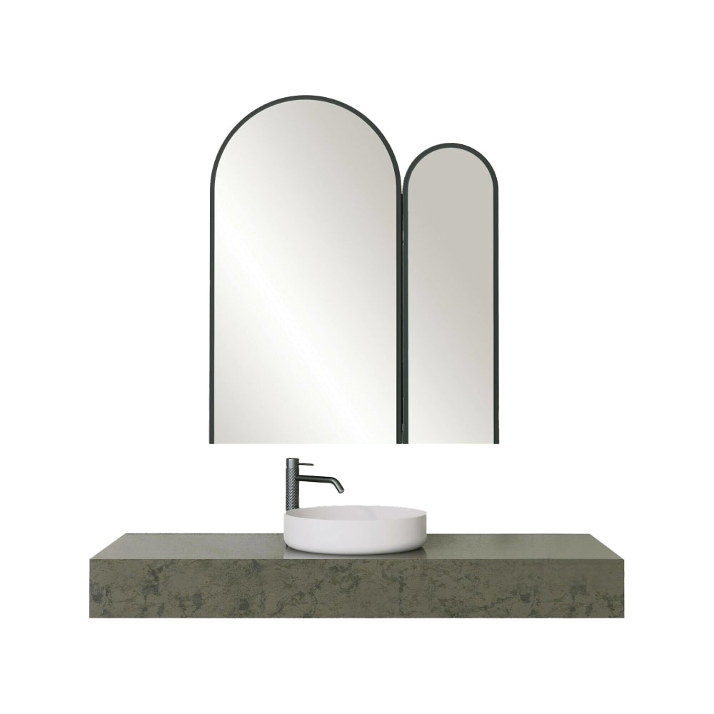 Wohnli Möbelsuche - Badezimmermöbel Holzeffekt schwarz 50x12 h45 cm