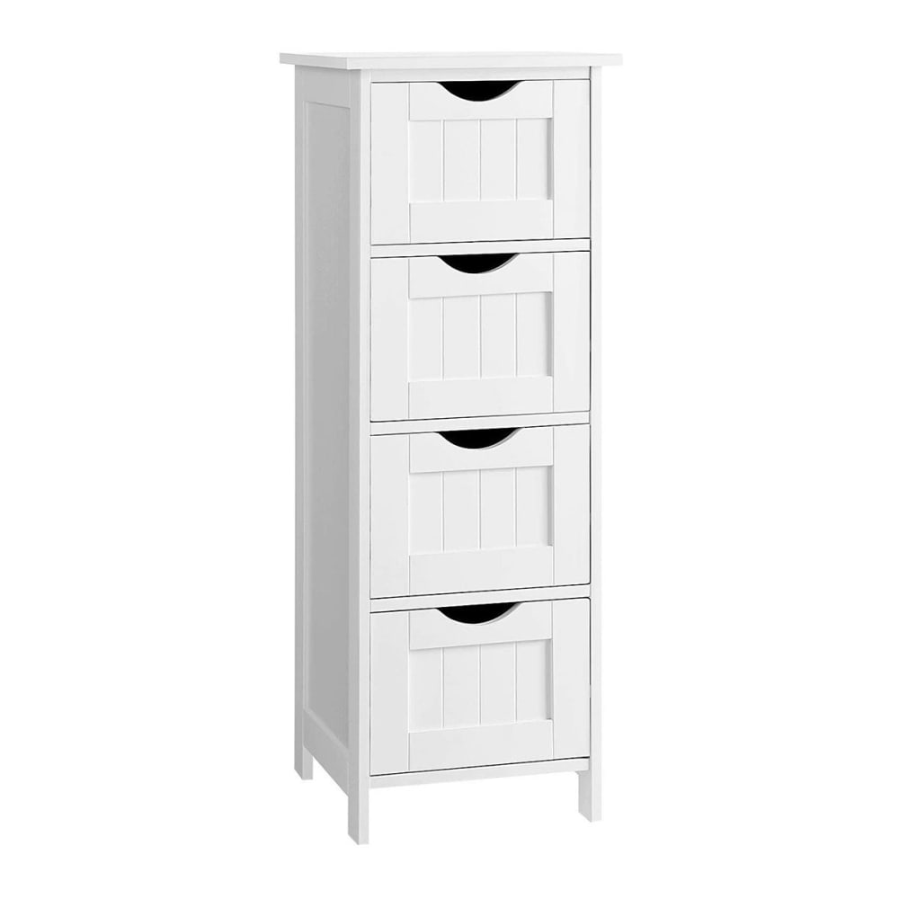wohnli-moebel-suche-Badezimmerschrank-Weiss-mit-4-Schubladen-L30-cm Wohnli Möbelsuche - Badezimmerschrank Weiß mit 4 Schubladen - L30 cm