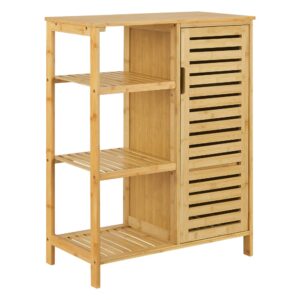 Wohnli Möbelsuche - Badezimmerschrank aus Bambus 87 x 66 x 33 cm