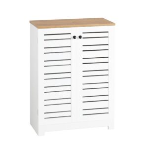 Wohnli Möbelsuche - Badkommode mit Lamellentüren MDF Weiß