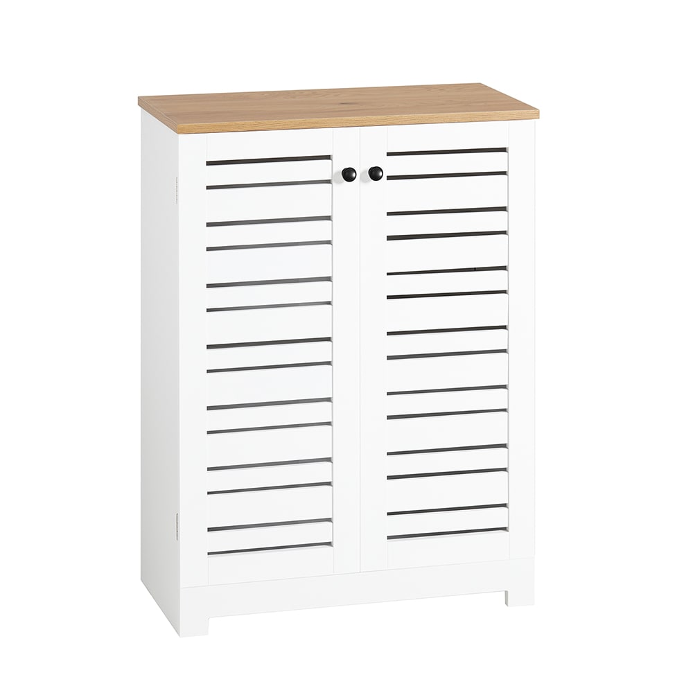 Wohnli Möbelsuche - Badkommode mit Lamellentüren MDF Weiß