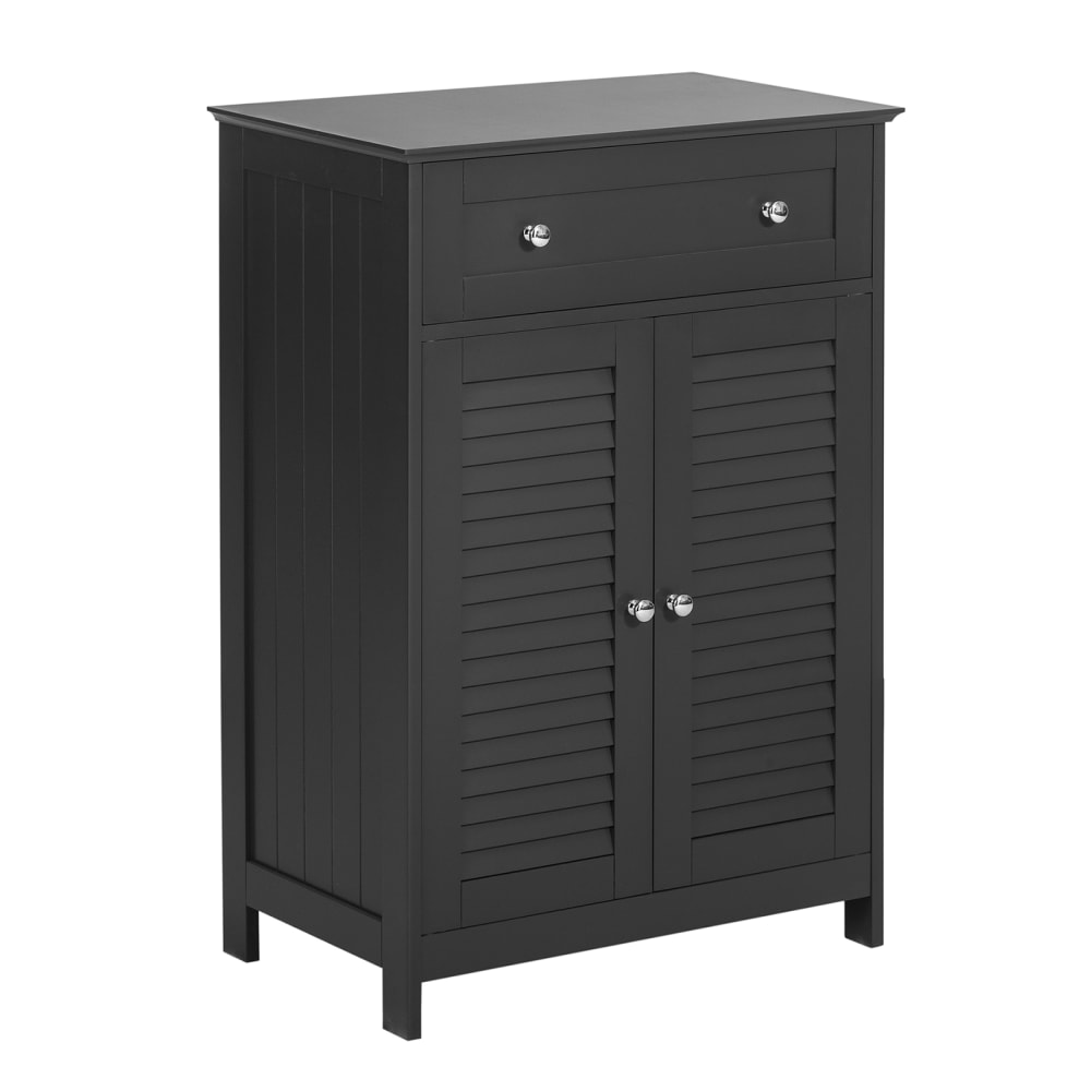 Wohnli Möbelsuche - Badkommode mit einer Schublade und Türen Badezimmer MDF Grau