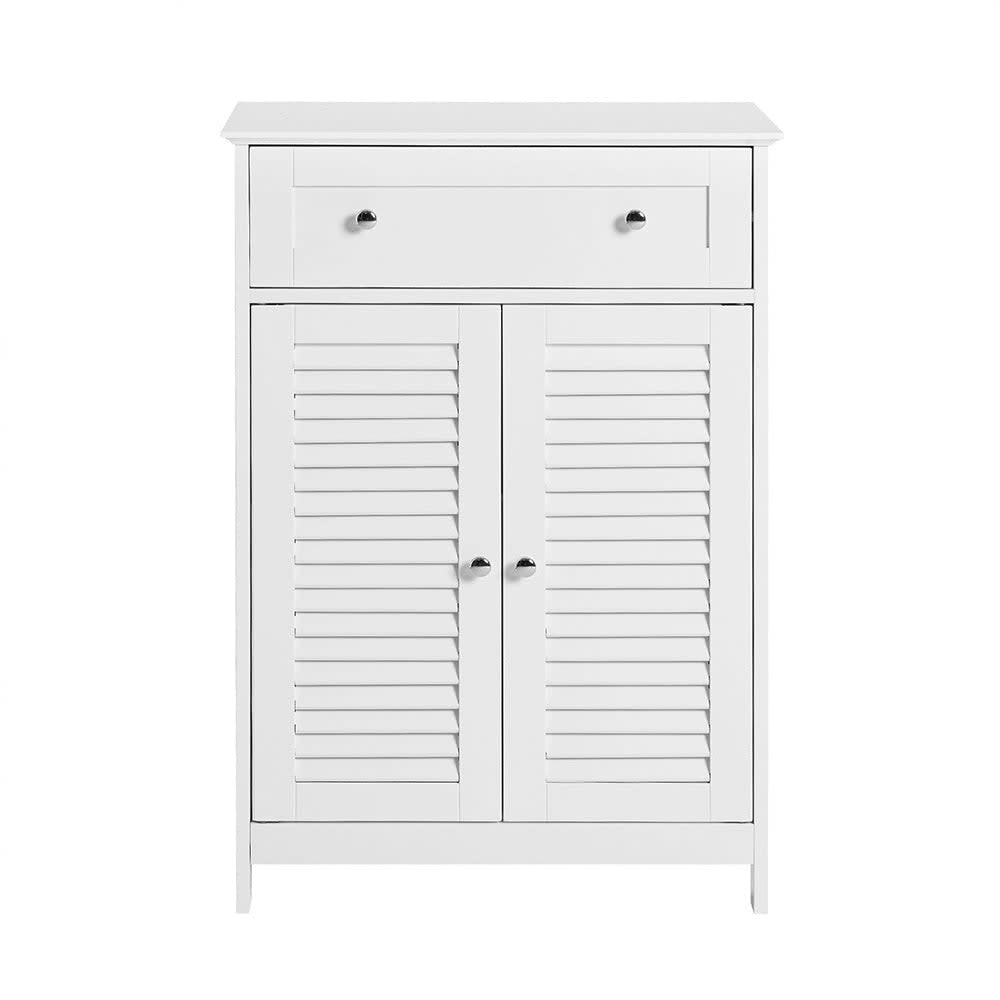 Wohnli Möbelsuche - Badschrank mit einer Schublade und Türen Holz Weiß