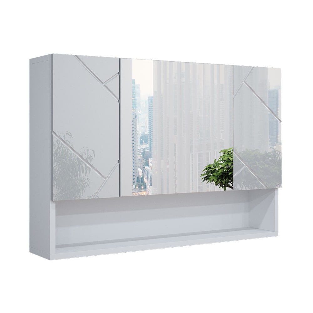 wohnli-moebel-suche-Badspiegelschrank-Weiss-Hochglanz-80.1-x-55cm Wohnli Möbelsuche - Badspiegelschrank