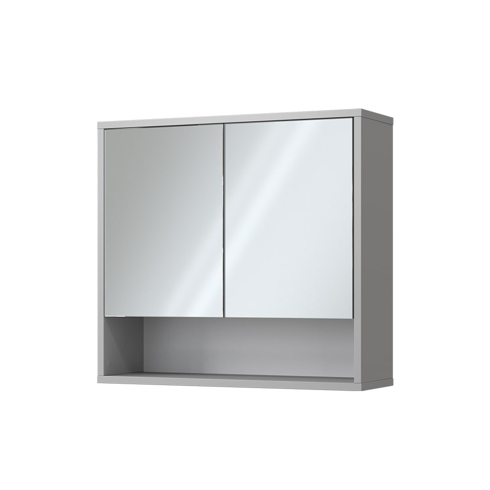 wohnli-moebel-suche-Badspiegelschrank-mit-2-Tueren-Grau-70-x-65cm Wohnli Möbelsuche - Badspiegelschrank mit 2 Türen