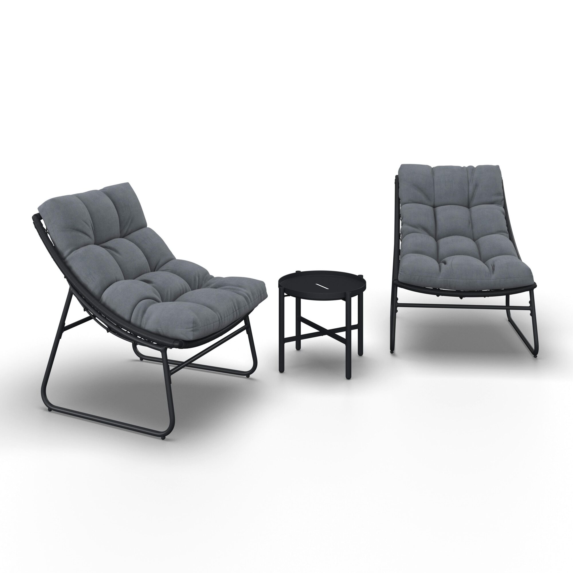 wohnli-moebel-suche-Balkonset-Elia-Grau-MetallOutdoorstoff-Abdeckung Wohnli Möbelsuche - Balkonset Elia Grau Metall/Outdoorstoff +Abdeckung