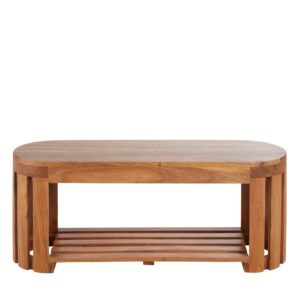 Wohnli Möbelsuche - Bank aus Akazienholz