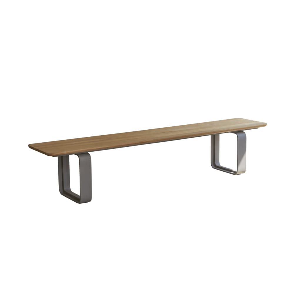 Wohnli Möbelsuche - Bank aus Teak massiv und Aluminium