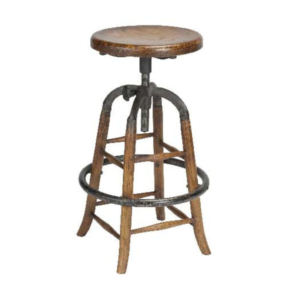 wohnli-moebel-suche-Barhocker-Eiche-massiv-Metall-verstellbar-H66-cm Wohnli Möbelsuche - Barhocker Eiche massiv Metall verstellbar - H66 cm