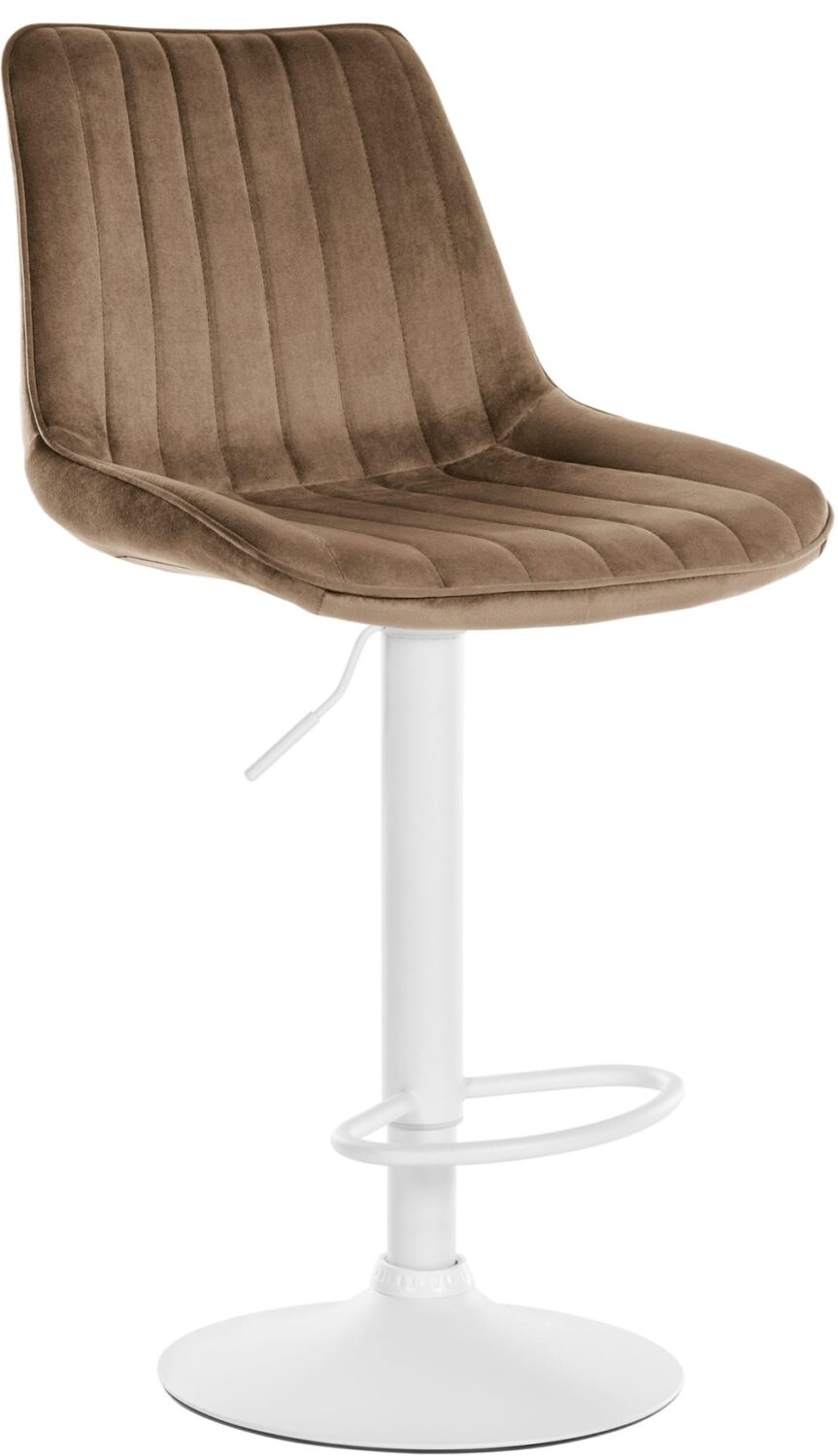 Wohnli Möbelsuche - Barhocker Samt höhenverstellbar drehbar Samt braun