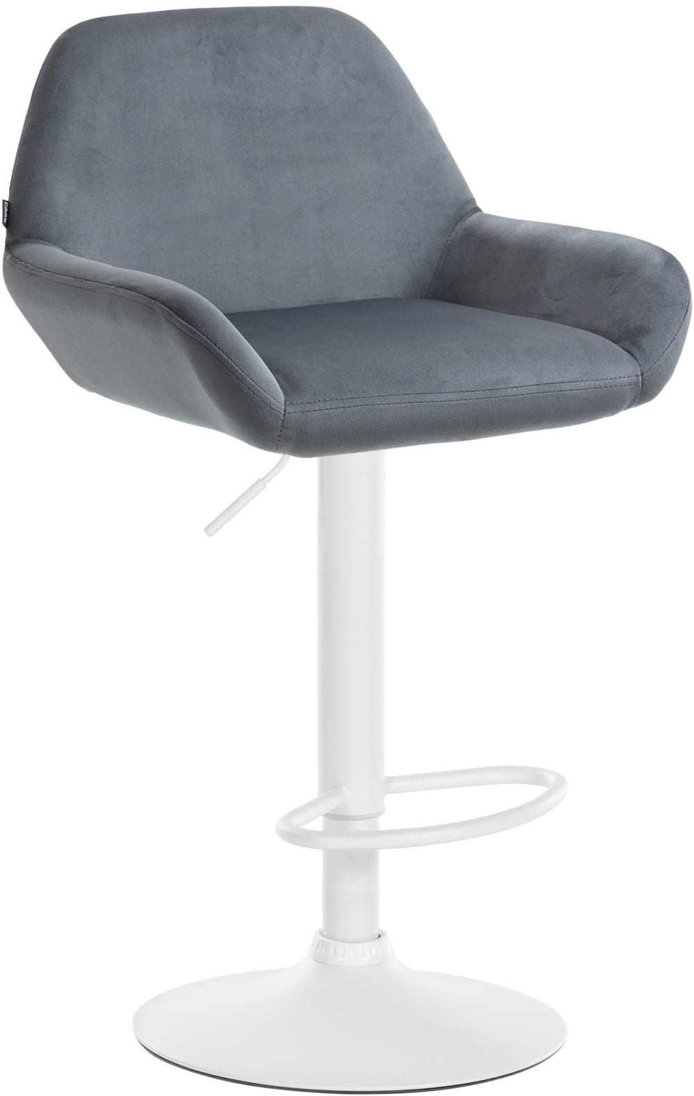Wohnli Möbelsuche - Barhocker Samt höhenverstellbar drehbar Samt dunkelgrau