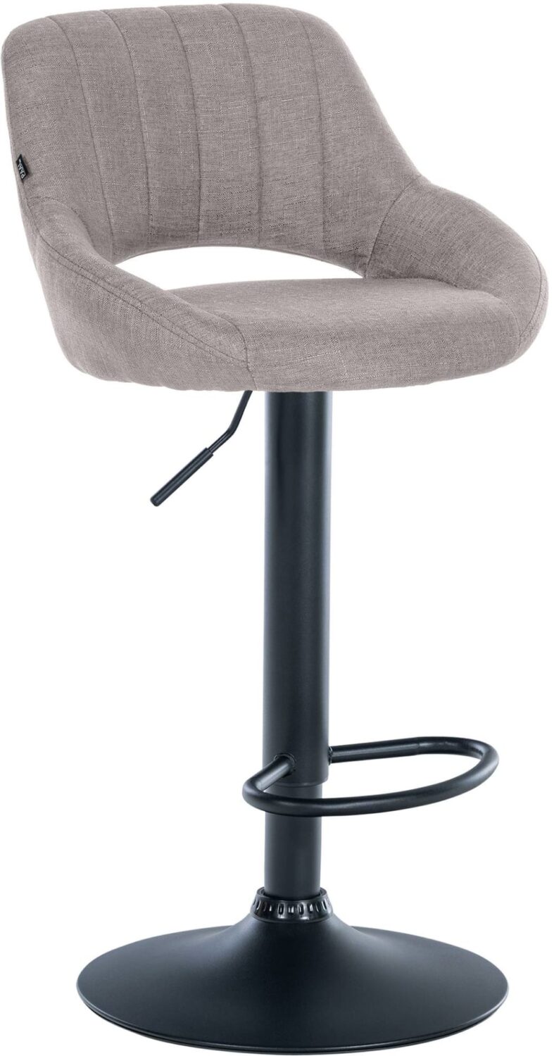 Wohnli Möbelsuche - Barhocker Stoff höhenverstellbar drehbar Stoff grau