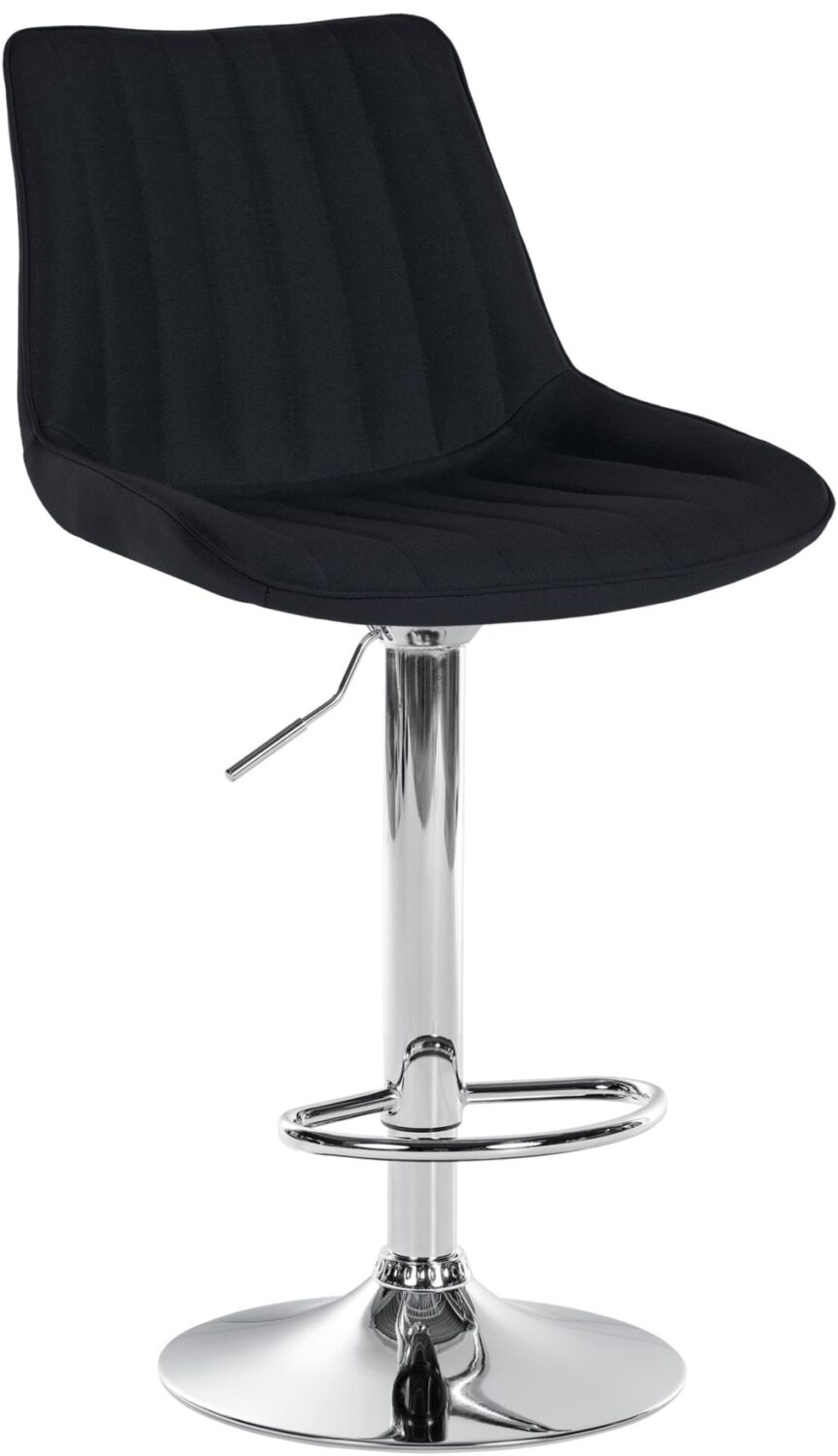 Wohnli Möbelsuche - Barhocker Stoff höhenverstellbar drehbar Stoff schwarz