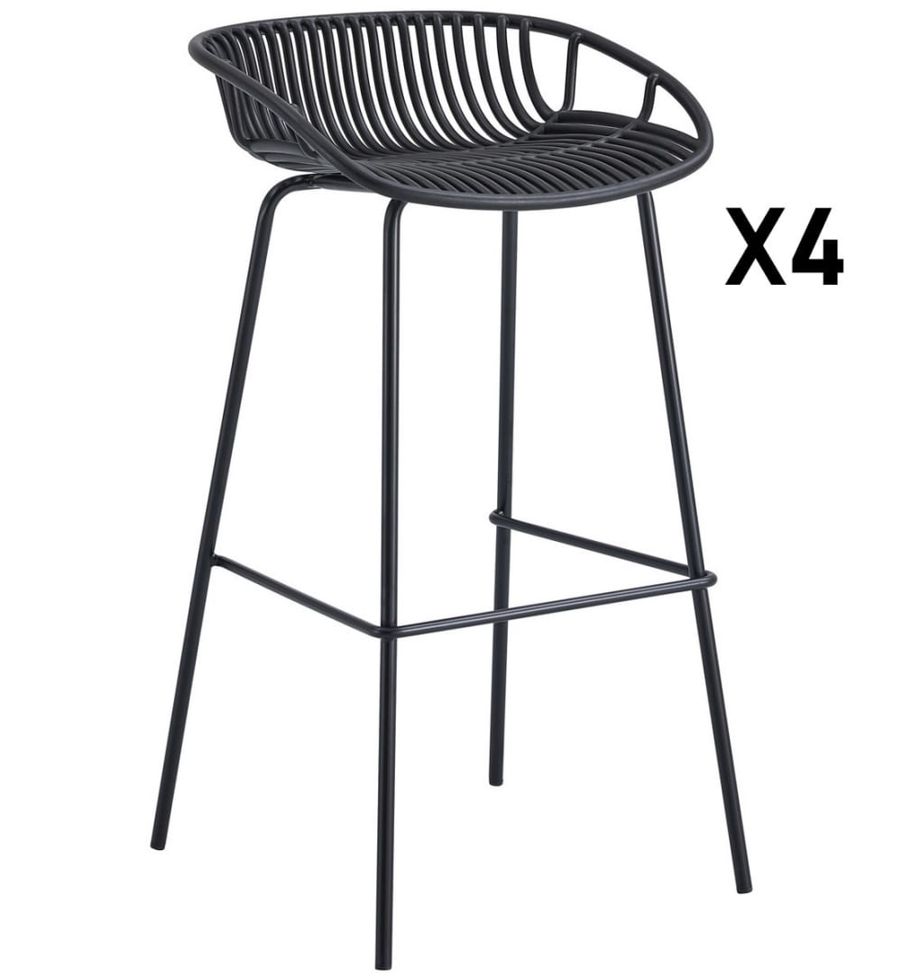 Wohnli Möbelsuche - Barhocker aus schwarzem Polyethylen