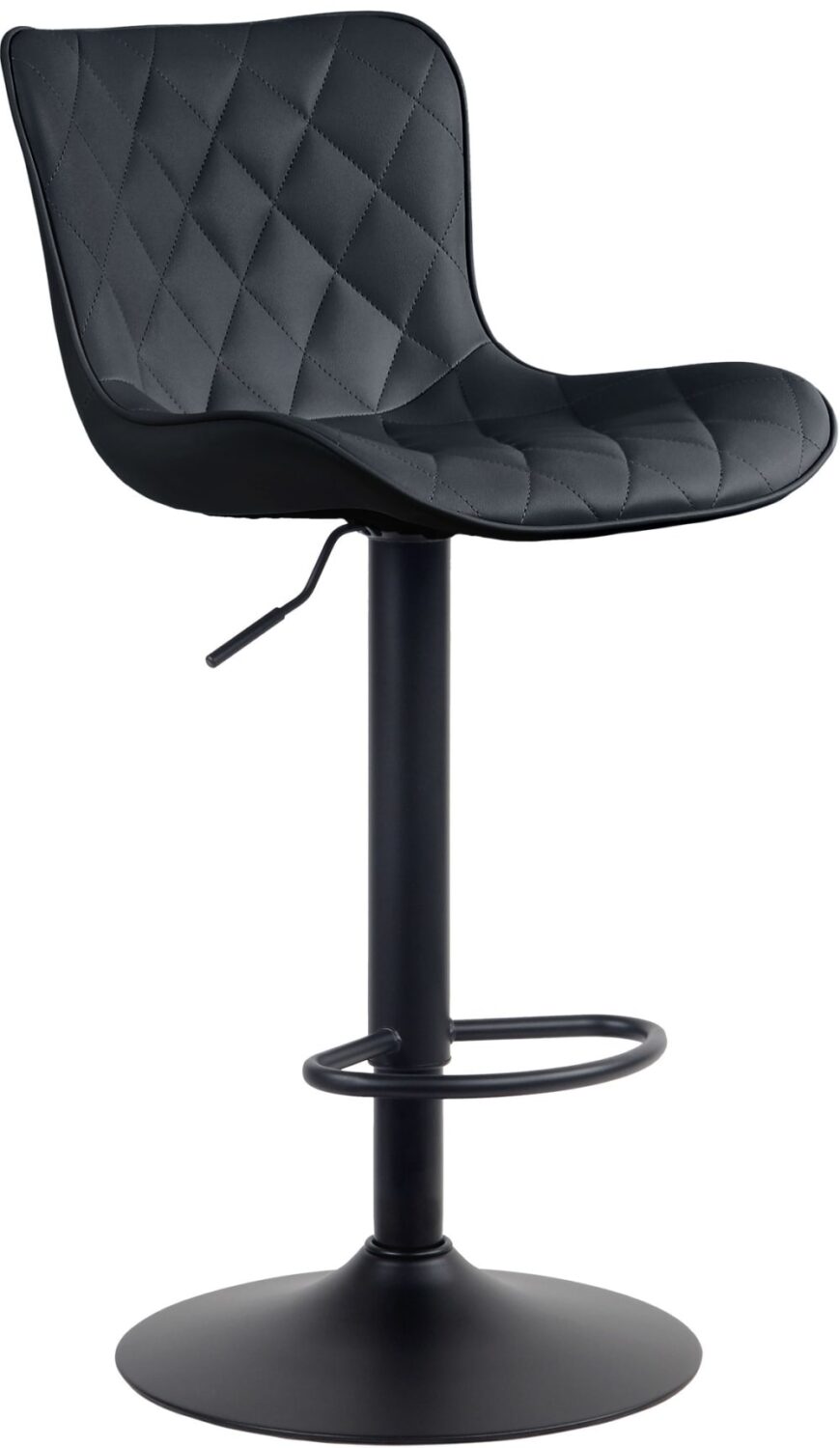 Wohnli Möbelsuche - Barhocker höhenverstellbar drehbar Kunstleder schwarz