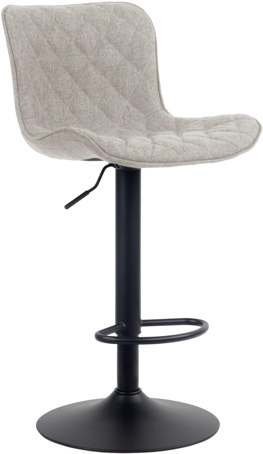 Wohnli Möbelsuche - Barhocker höhenverstellbar drehbar Stoff taupe