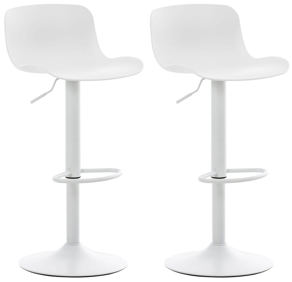 Wohnli Möbelsuche - Barhocker höhenverstellbar drehbar aus Kunststoff weiß