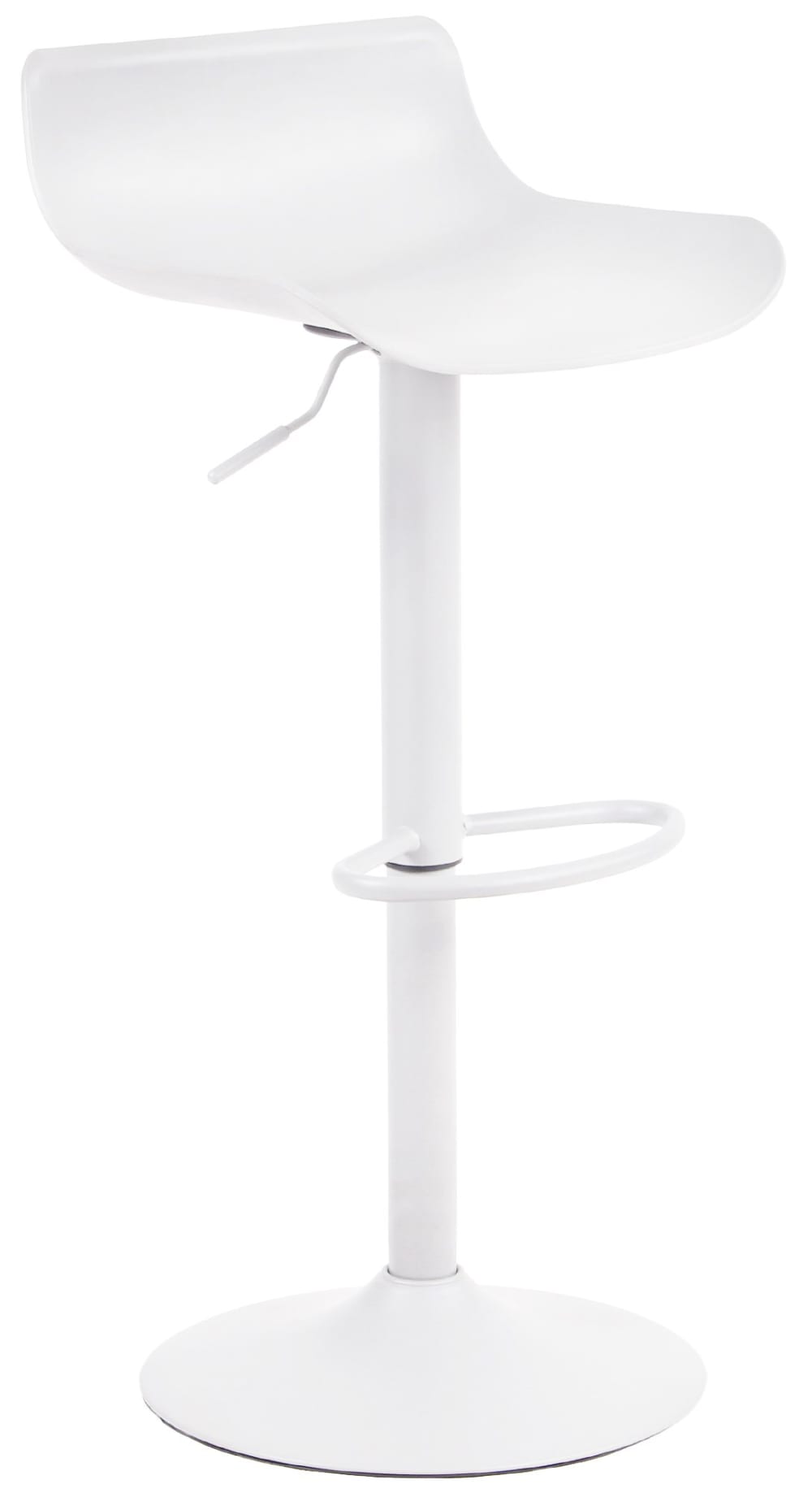 Wohnli Möbelsuche - Barhocker höhenverstellbar drehbar aus Kunststoff weiß