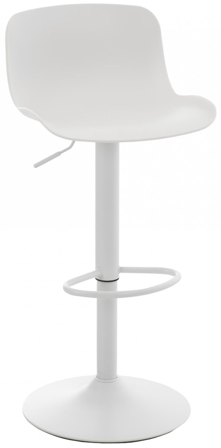 Wohnli Möbelsuche - Barhocker höhenverstellbar drehbar aus Kunststoff weiß