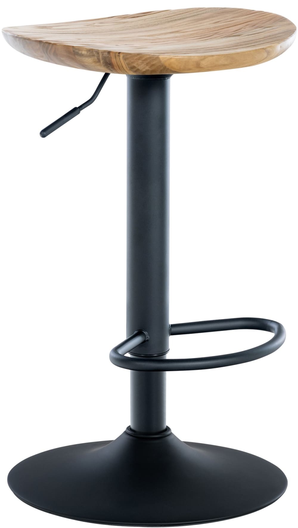 Wohnli Möbelsuche - Barhocker im industrialen Stil verstellbar aus  Holz natura