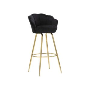Wohnli Möbelsuche - Barhocker mit Rückenlehne aus Stoff cm 55x53x110