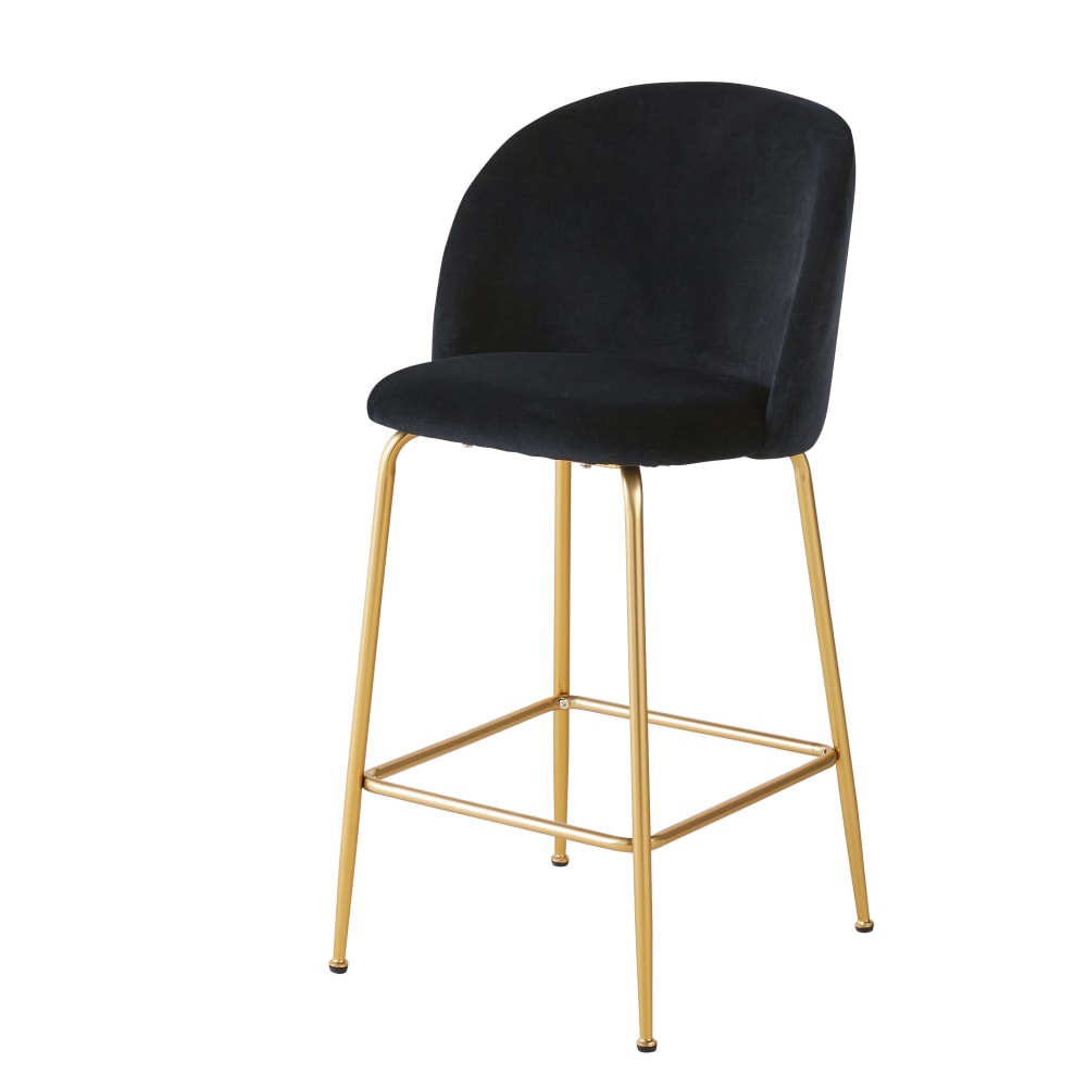 Wohnli Möbelsuche - Barhocker mit Samtbezug