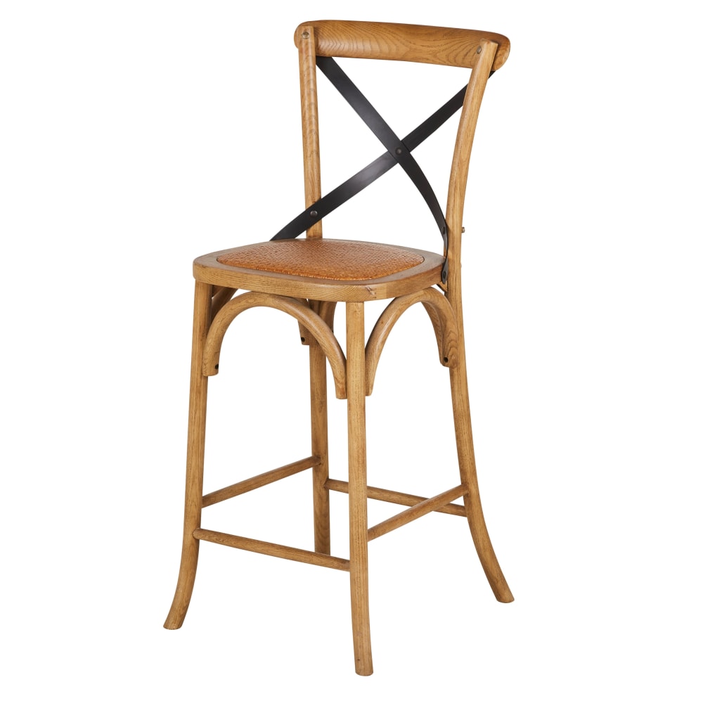wohnli-moebel-suche-Barstuhl-aus-Buchenholz-Rattan-und-schwarzem-Stahl-H65cm Wohnli Möbelsuche - Barstuhl aus Buchenholz