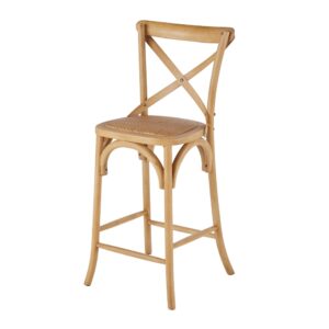 Wohnli Möbelsuche - Barstuhl aus Eschenholz und Rattan