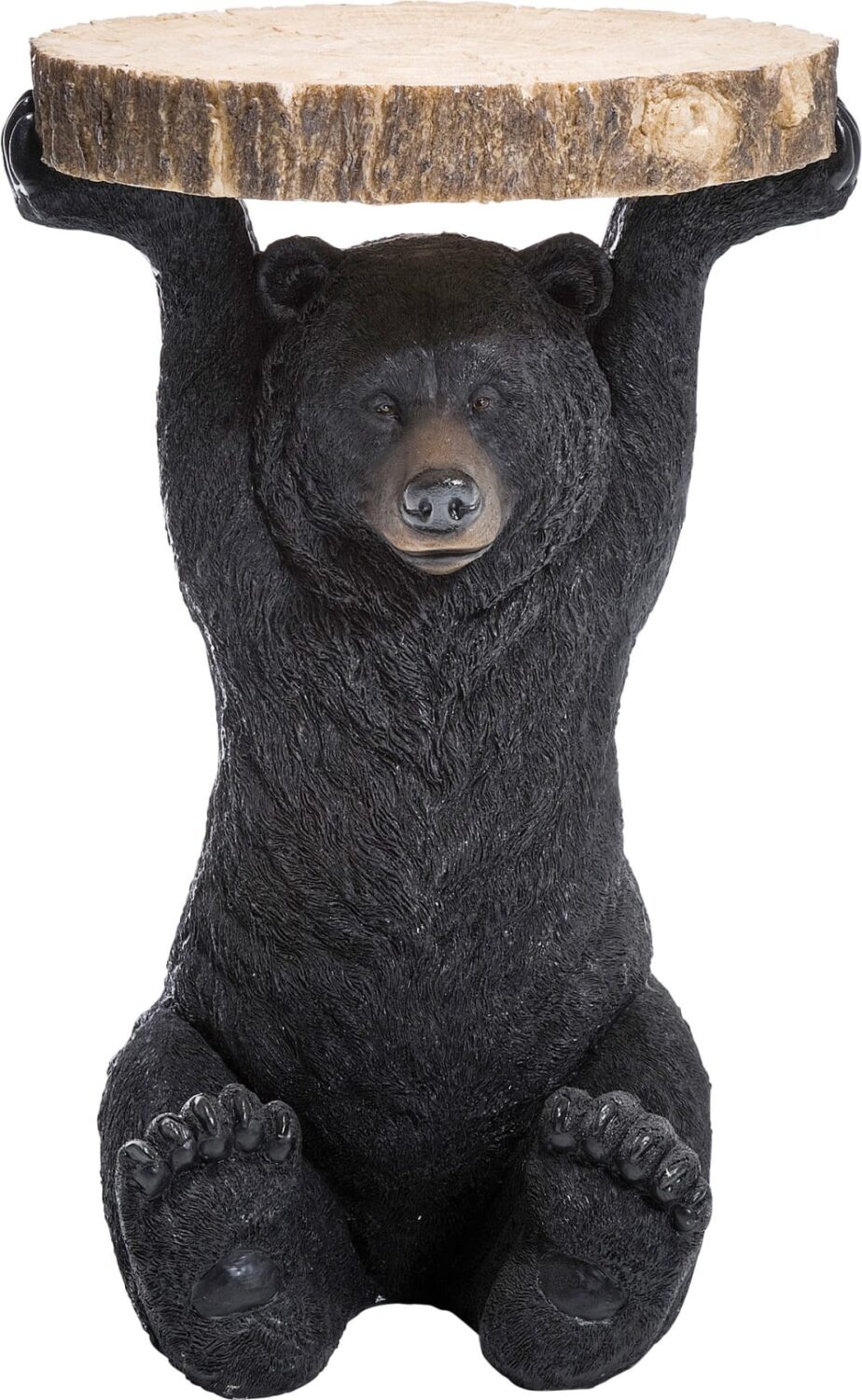 wohnli-moebel-suche-Beistelltisch-Baer-aus-Polyresin-schwarz-D33cm Wohnli Möbelsuche - Beistelltisch Bär aus Polyresin