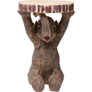 wohnli-moebel-suche-Beistelltisch-Elefant-aus-Polyresin-grau-D35cm Wohnli Möbelsuche - Beistelltisch Elefant aus Polyresin