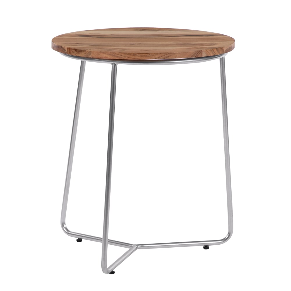 Wohnli Möbelsuche - Beistelltisch Naturholz und Metallbeine Ø 43 x 52 cm