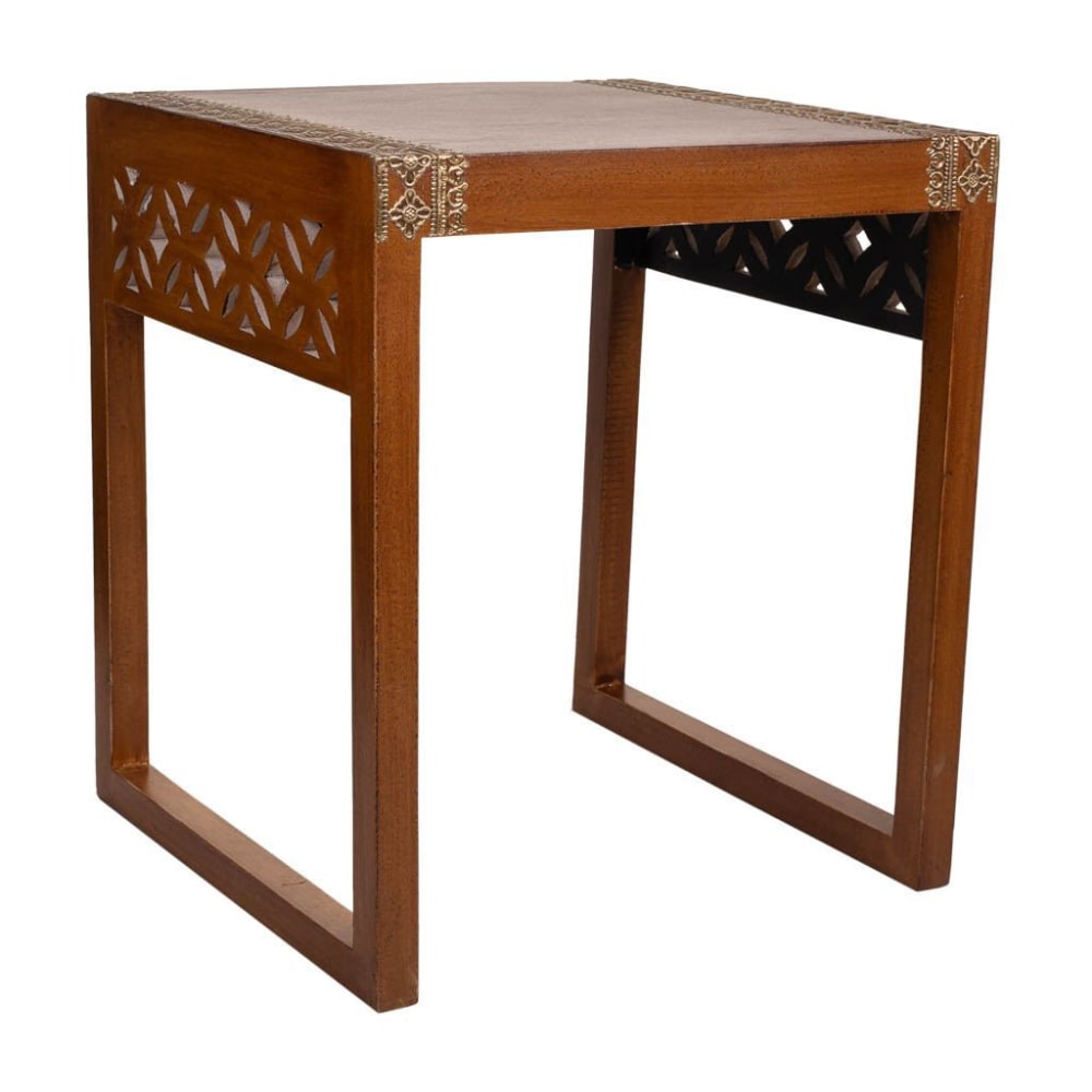 wohnli-moebel-suche-Beistelltisch-aus-Holz-und-Metall-42x40x48-cm-braun Wohnli Möbelsuche - Beistelltisch aus Holz und Metall