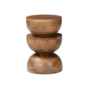 Wohnli Möbelsuche - Beistelltisch aus Mangoholz nussbaumfarben Ø 30