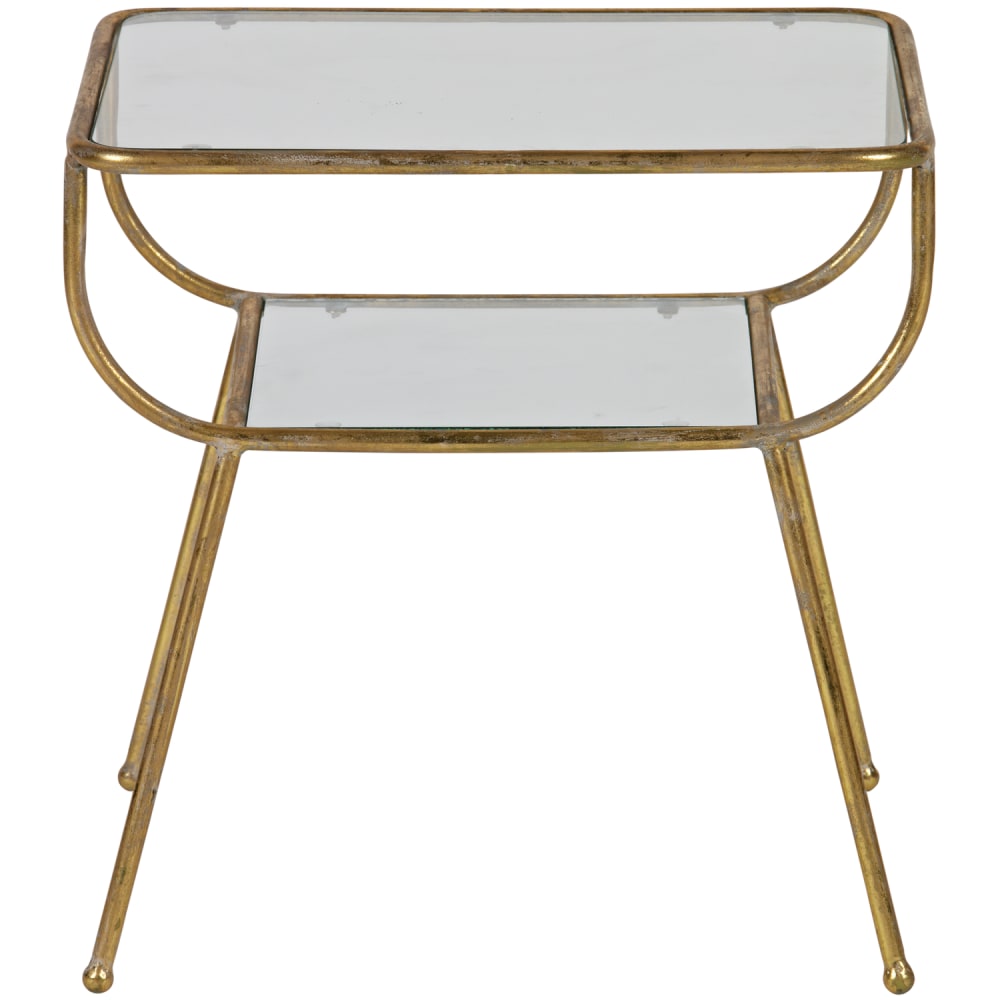 Wohnli Möbelsuche - Beistelltisch aus Metall und Glas