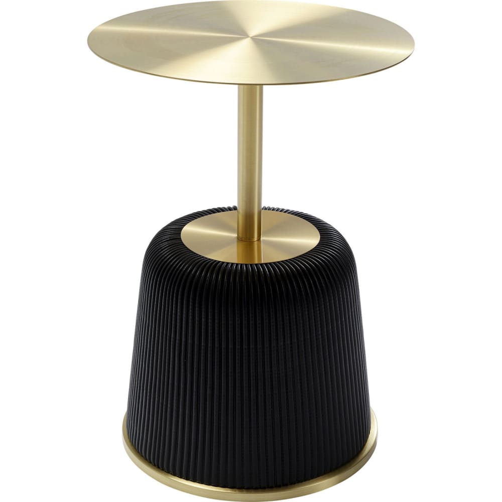 wohnli-moebel-suche-Beistelltisch-aus-Stahl-und-Textil-gold-D40cm Wohnli Möbelsuche - Beistelltisch aus Stahl und Textil
