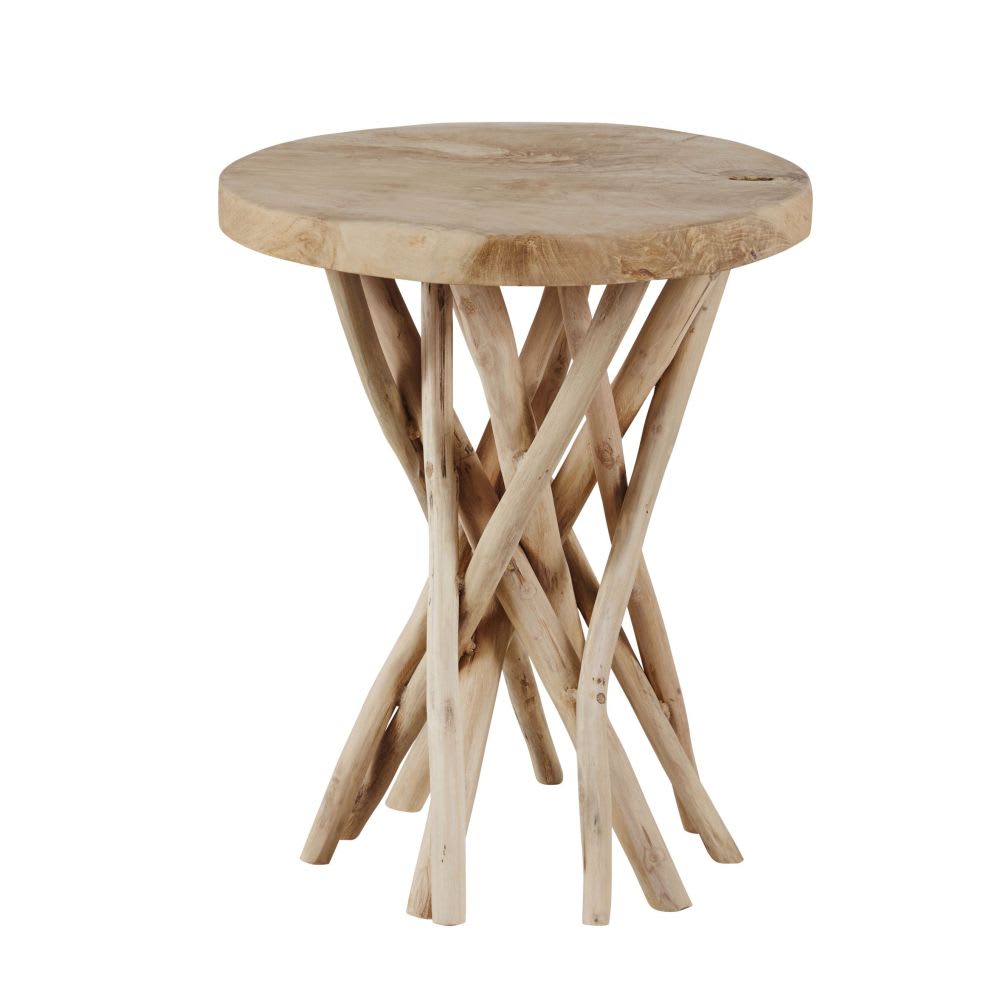 Wohnli Möbelsuche - Beistelltisch aus braunem Teakholz