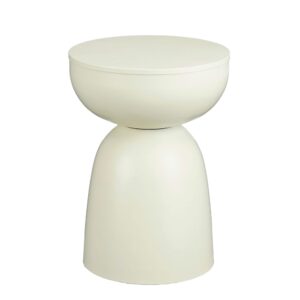 Wohnli Möbelsuche - Beistelltisch aus cremefarbenem Metall D32