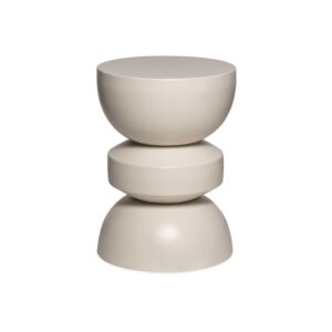 Wohnli Möbelsuche - Beistelltisch aus elfenbeinweißem Metall Ø32