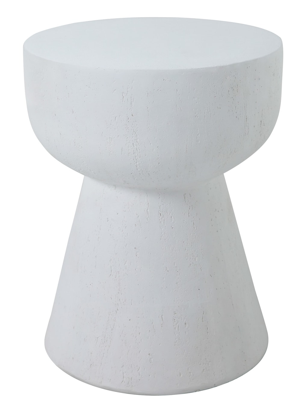Wohnli Möbelsuche - Beistelltisch für den Innen- und Außenbereich aus Magnesit Weiß