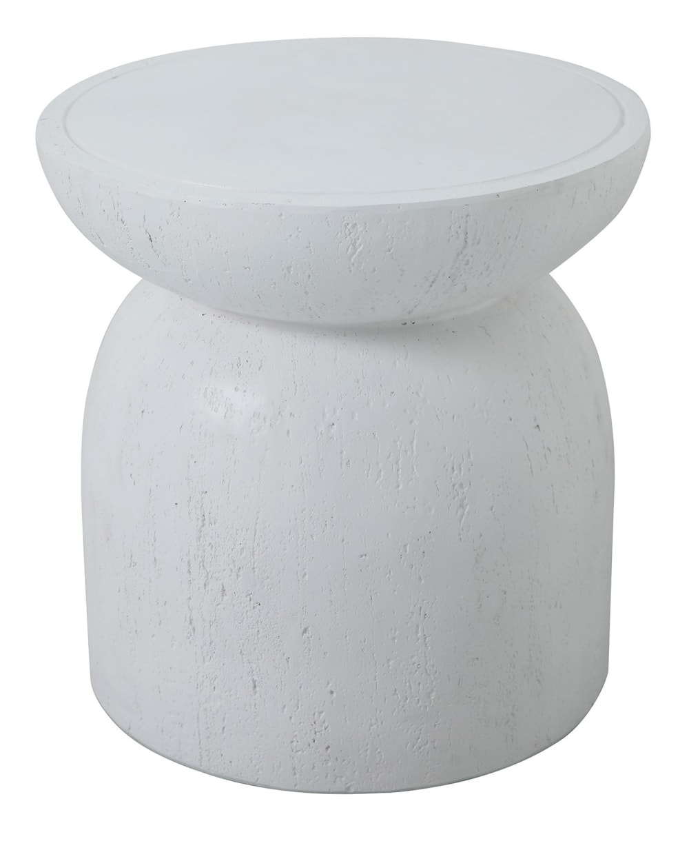 Wohnli Möbelsuche - Beistelltisch für den Innen- und Außenbereich aus Magnesit Weiß