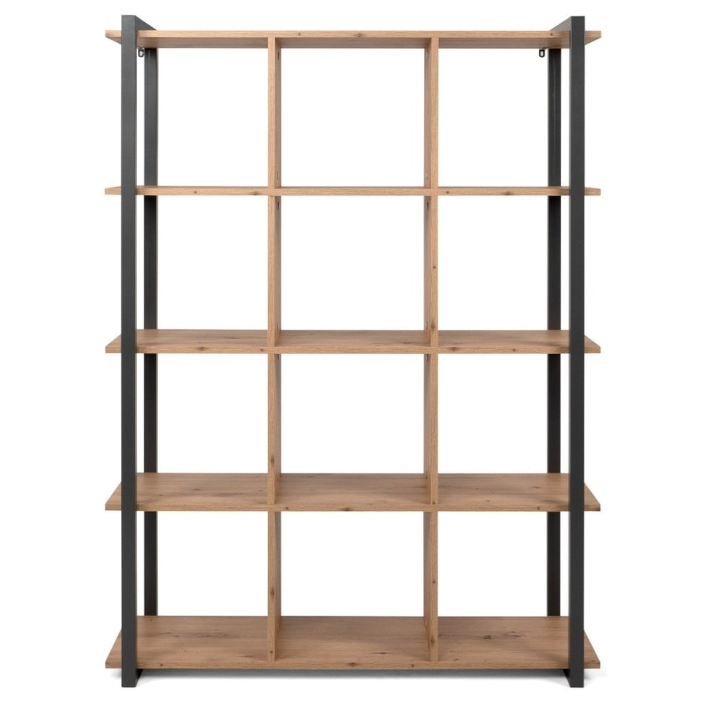 wohnli-moebel-suche-Bibliothek-mit-12-Faechern-H145-cm-Dekor-Heller-Holz Wohnli Möbelsuche - Bibliothek mit 12 Fächern H145 cm - Dekor Heller Holz