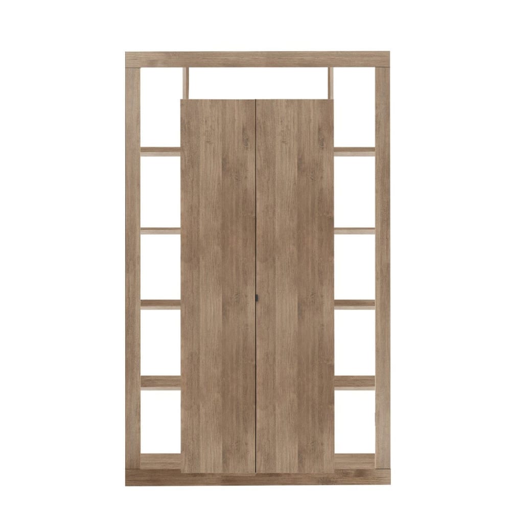 wohnli-moebel-suche-Bibliotheque-2-portes-effet-bois-H217-cm Wohnli Möbelsuche - Bibliothèque 2 portes effet bois - H217 cm