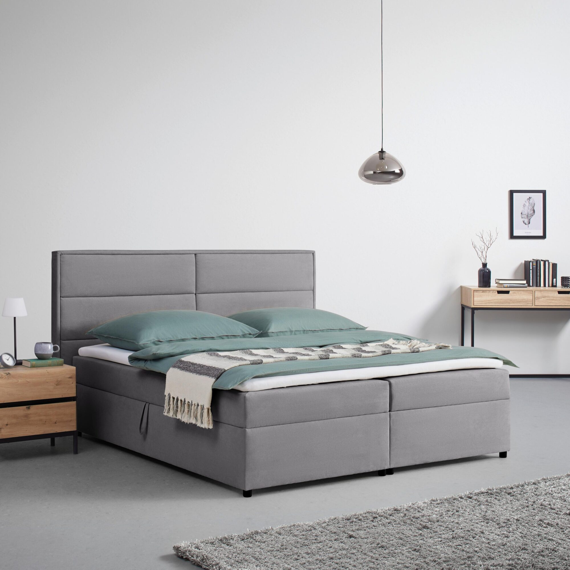 wohnli-moebel-suche-Boxbett-Kiara-ca-180x200-cm-Grau-mit-Topper Wohnli Möbelsuche - Boxbett Kiara ca. 180x200 cm Grau mit Topper